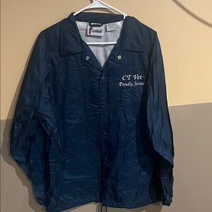 Cardinal “CT Vet Proudly Served” Windbreaker Jacket Navy Blue Size L